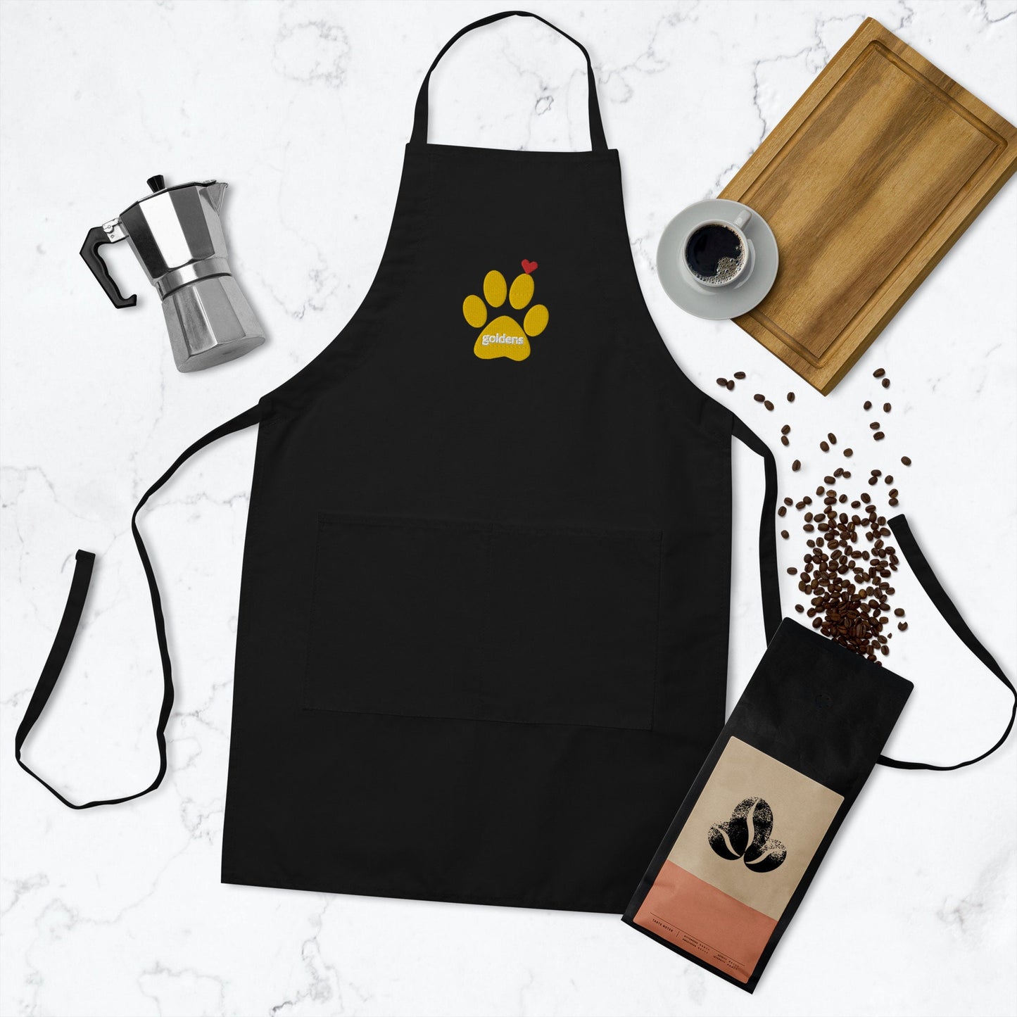 Paw Print Embroidered Apron