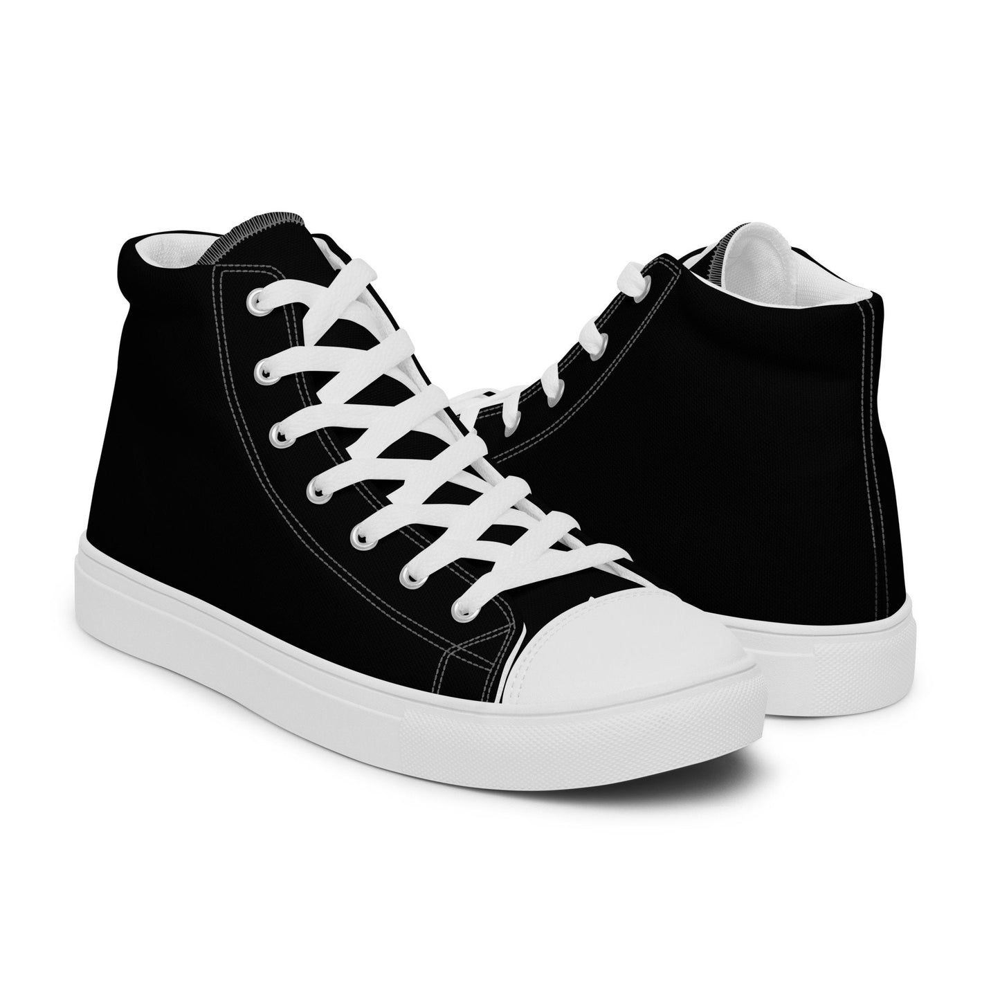 Mens black high top canvas shoes
