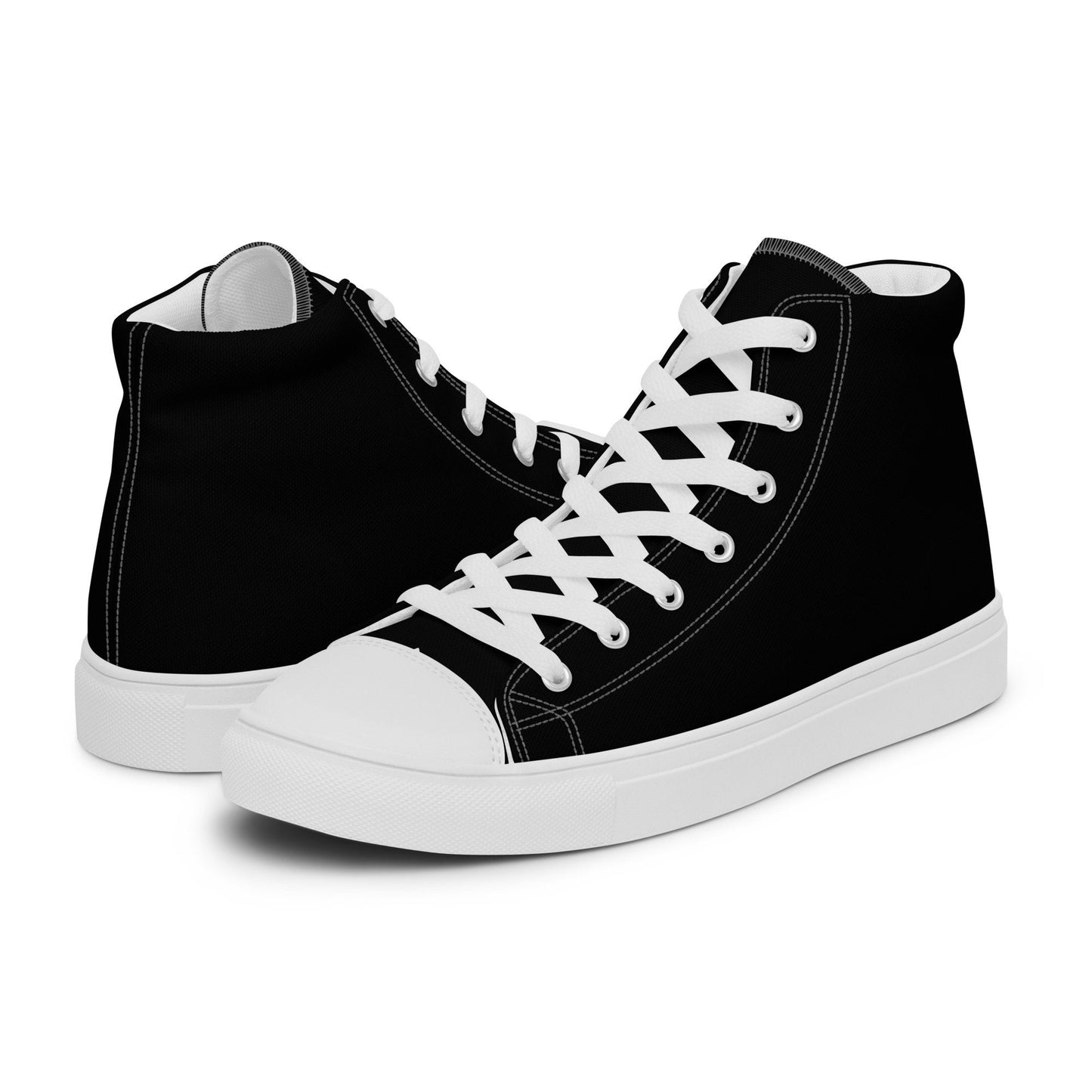 Mens black high top canvas shoes
