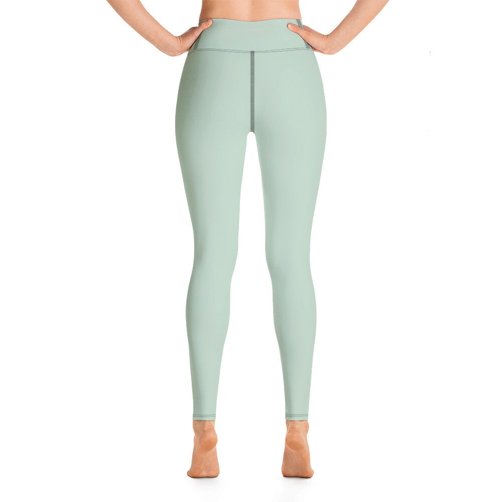 Green Yoga Leggings with heart