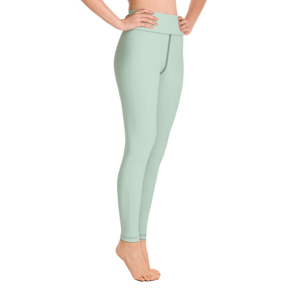 Green Yoga Leggings with heart