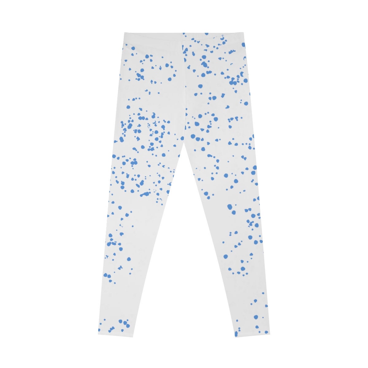 White and Blue Stretchy Leggings