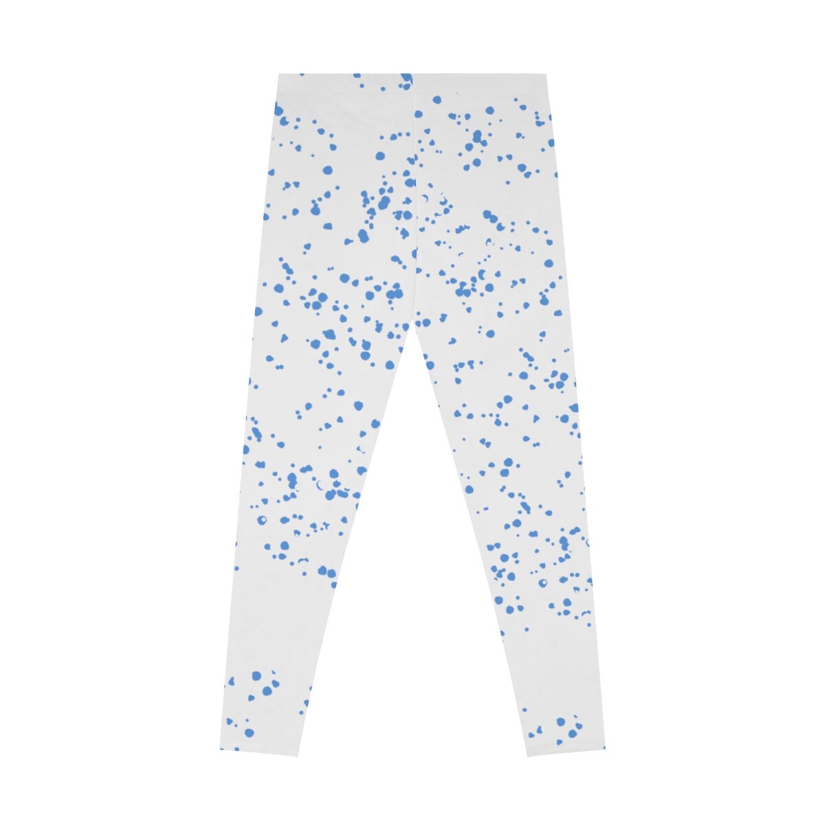 White and Blue Stretchy Leggings