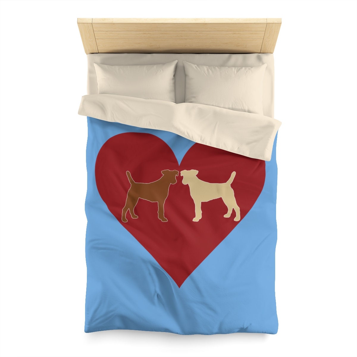 Microfiber Dog Lovers Duvet Cover