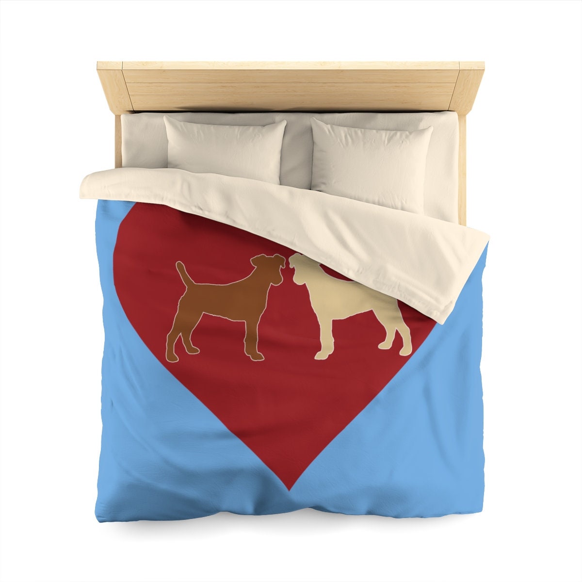 Microfiber Dog Lovers Duvet Cover