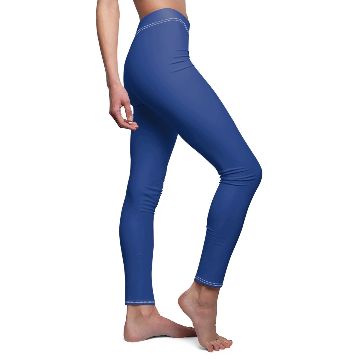 Women's Cut & Sew Casual Blue Leggings