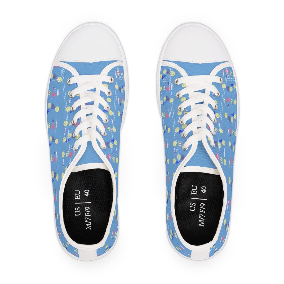 Women's Low Top Blue Sneakers