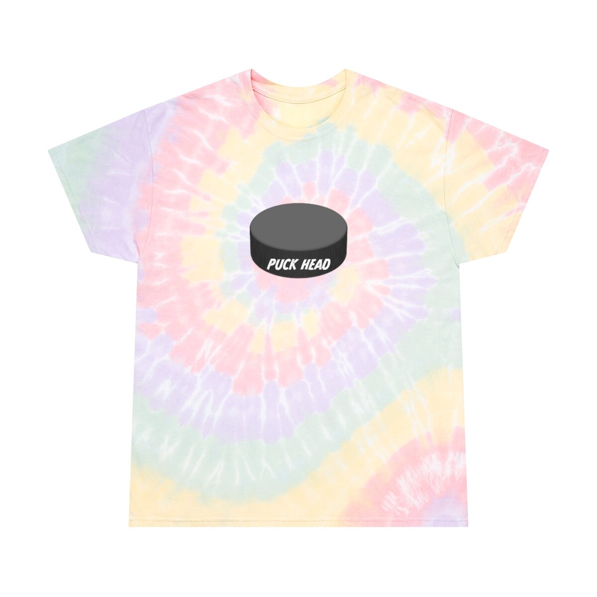 Puck Head Tie-Dye Tee, Spiral T-shirt