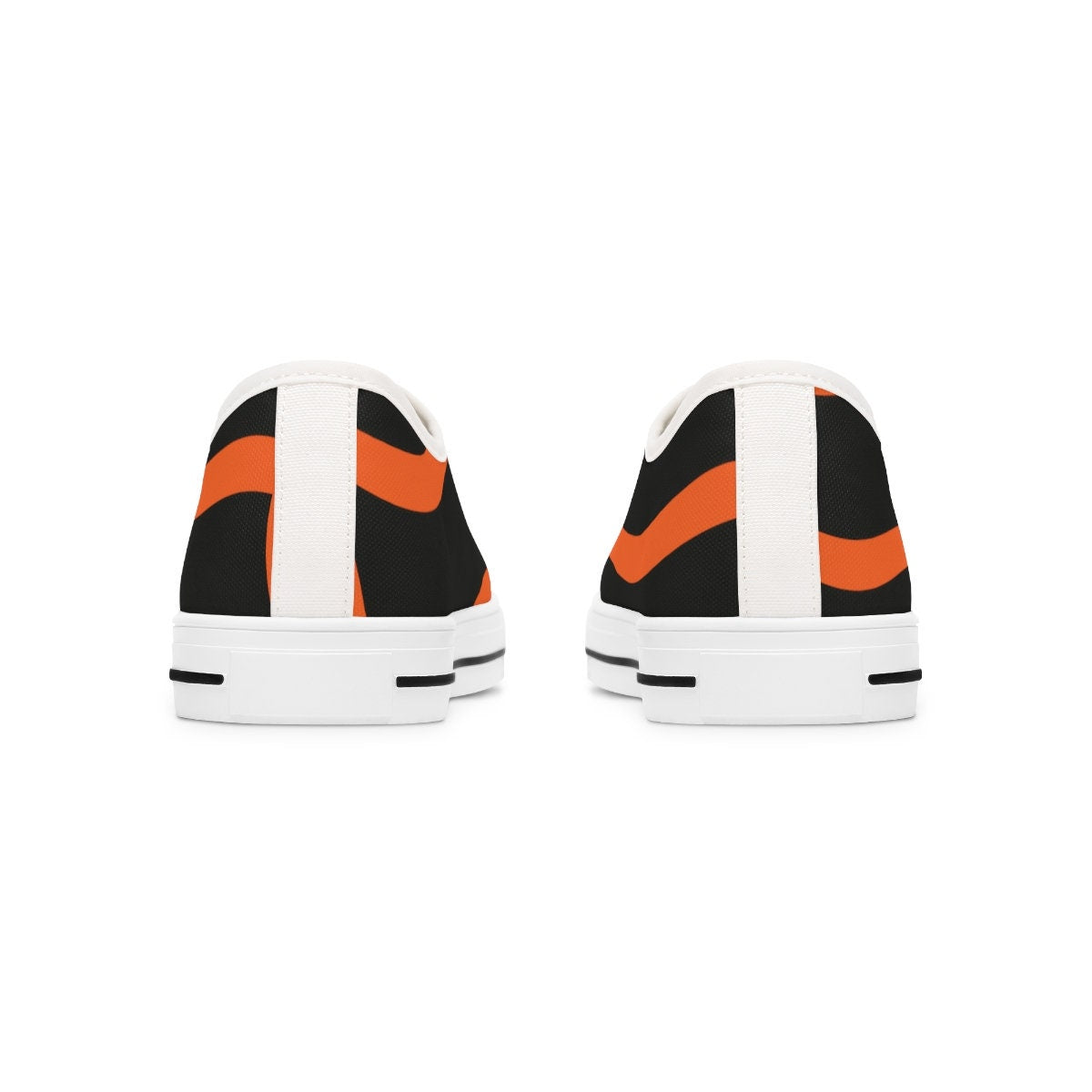 Women's Orange and Black Low Top Sneakers