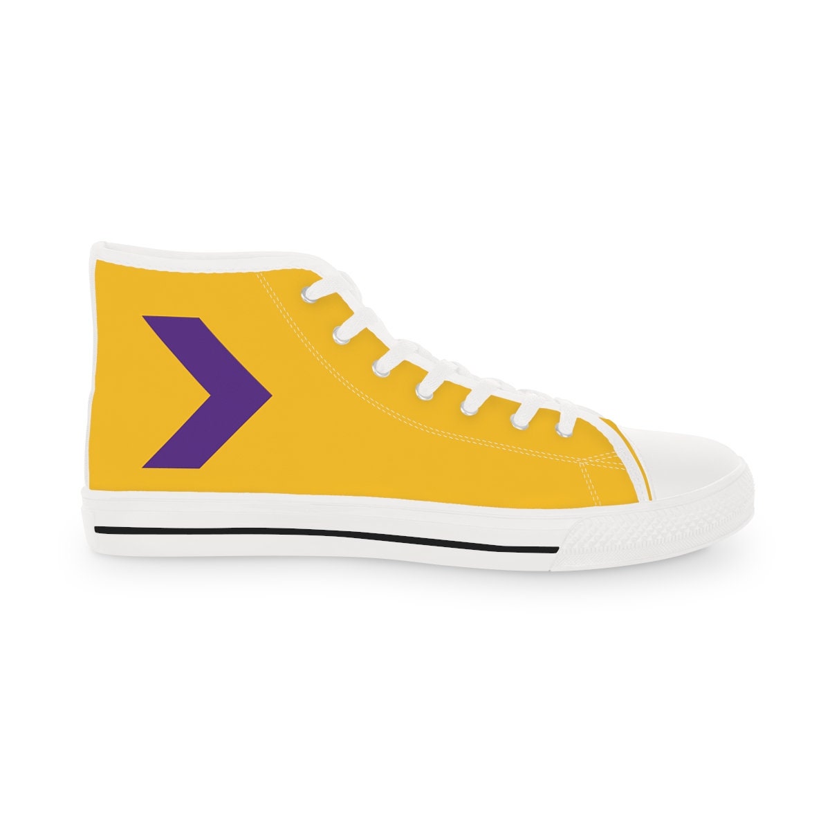 Men's Purple and Gold High Top Sneakers