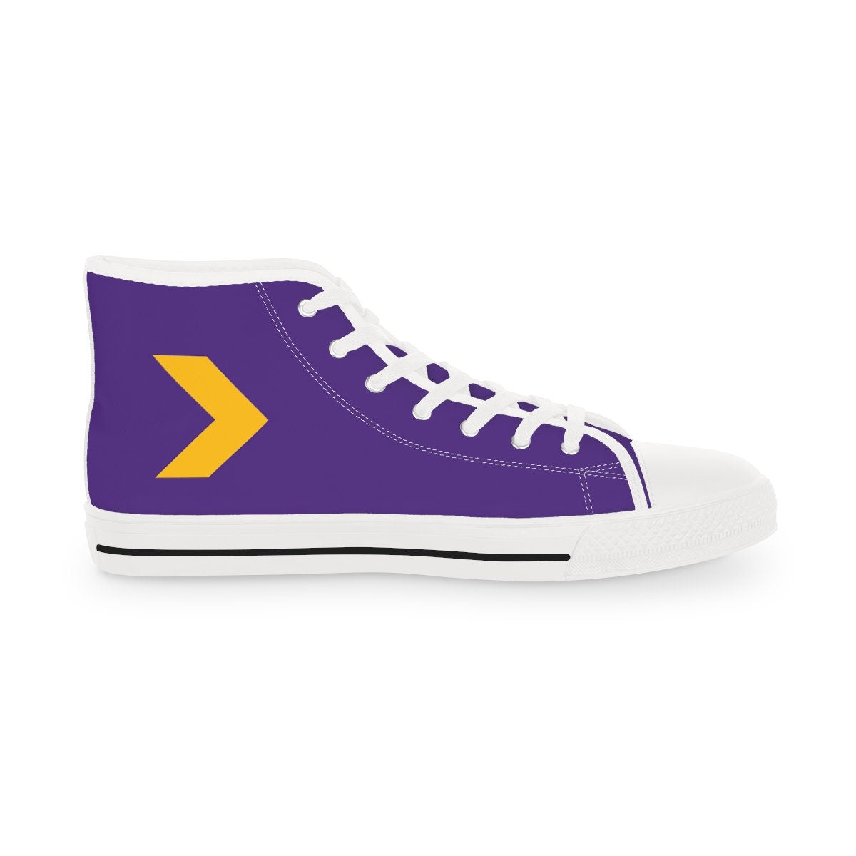Men's Purple and Gold High Top Sneakers