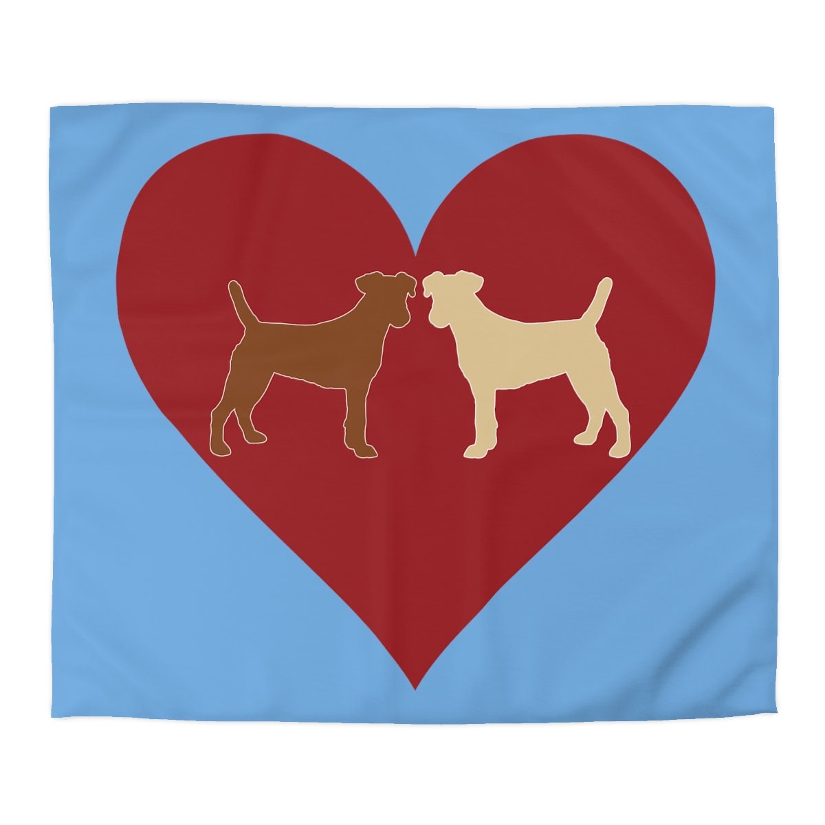 Microfiber Dog Lovers Duvet Cover