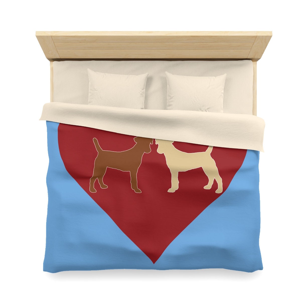 Microfiber Dog Lovers Duvet Cover