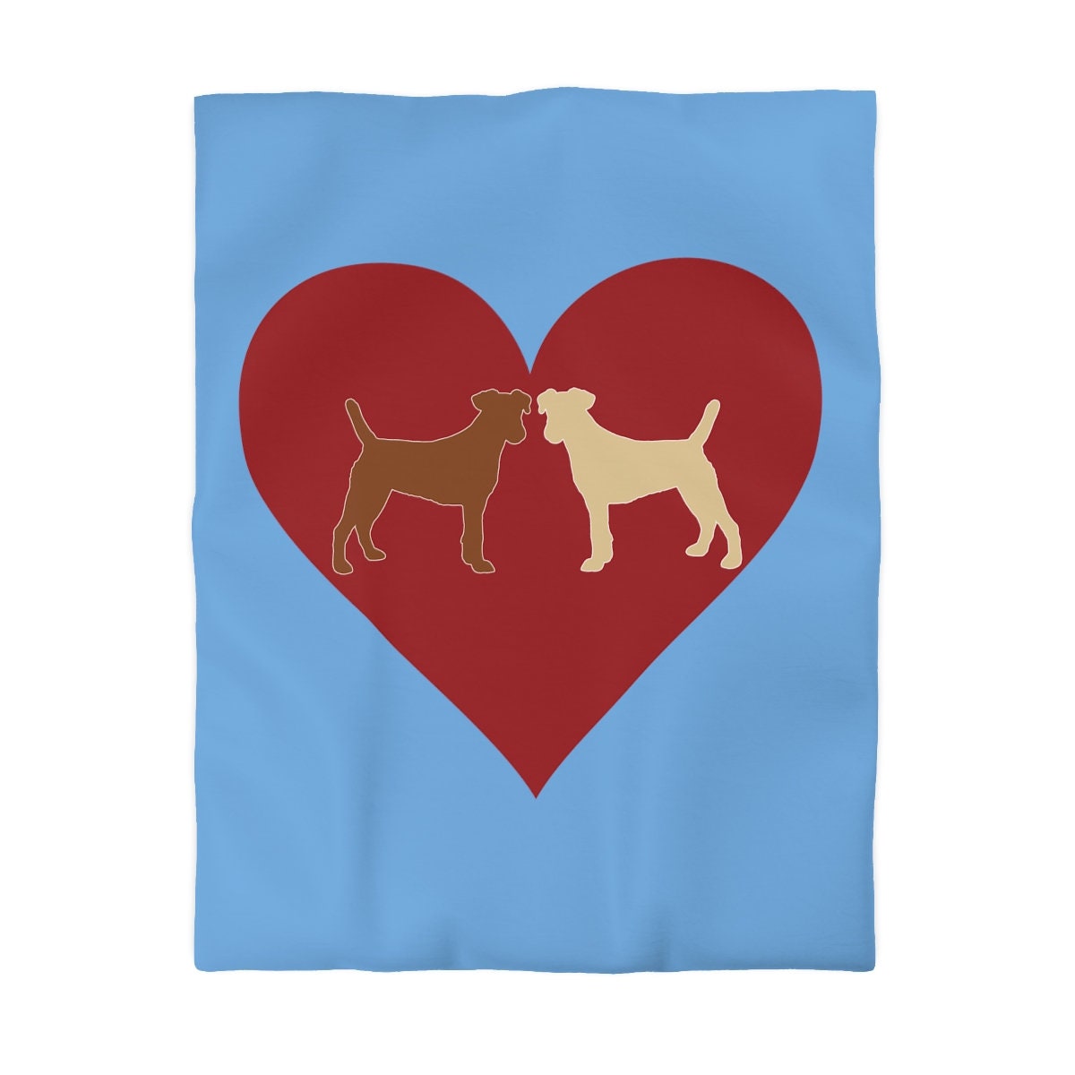 Microfiber Dog Lovers Duvet Cover