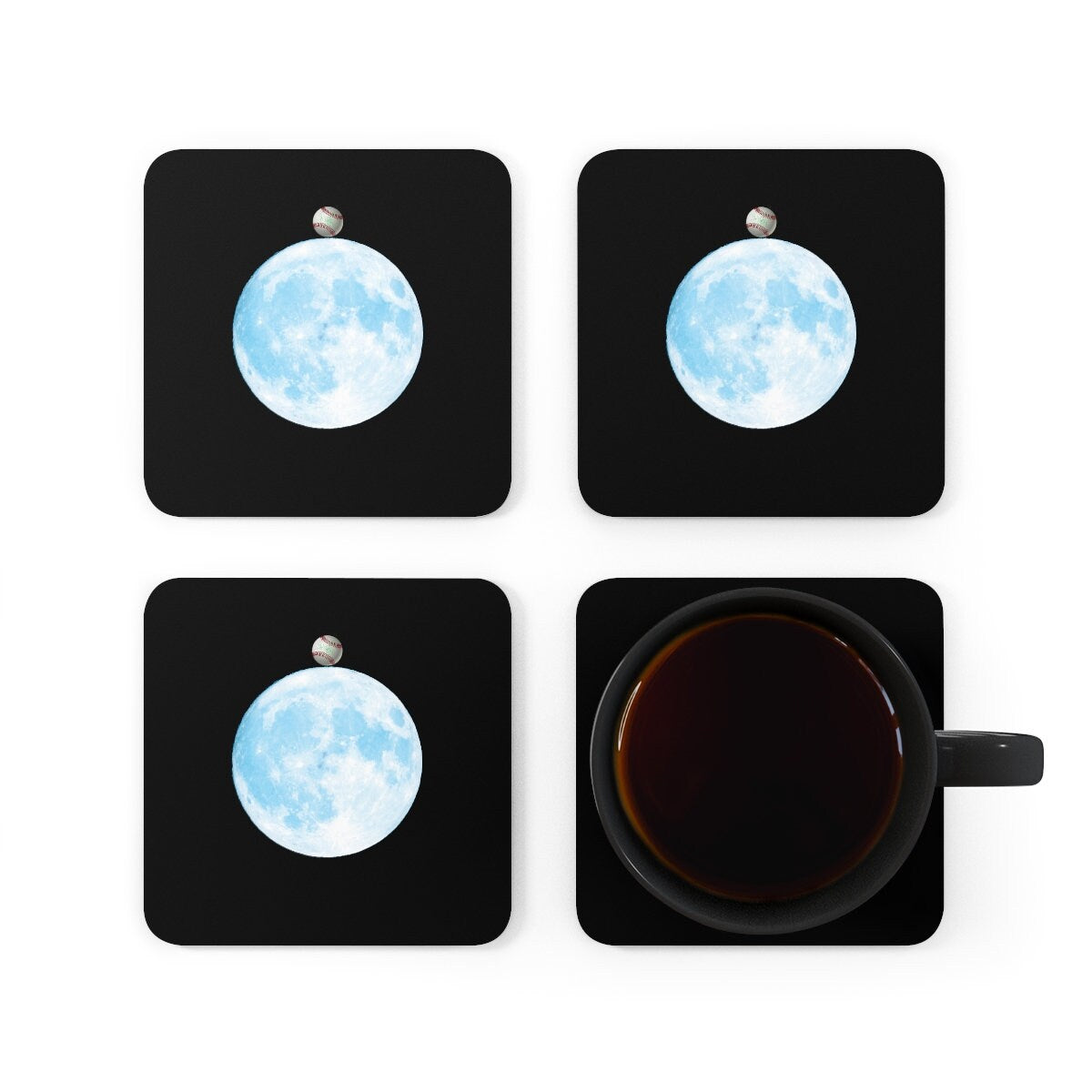 Corkwood Baseball Coaster Set