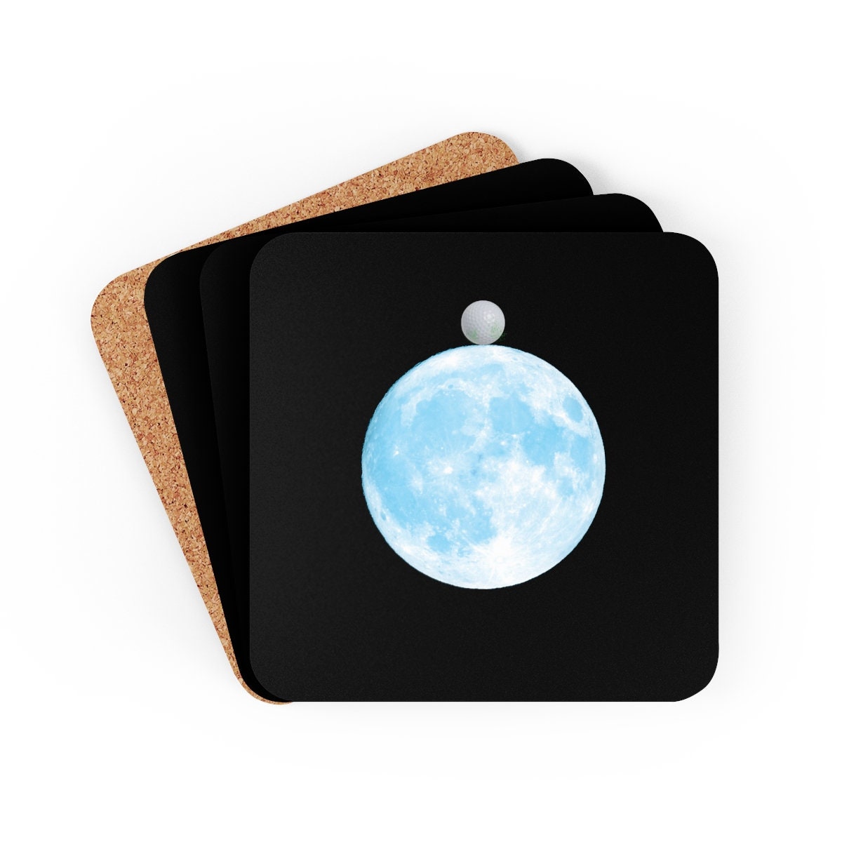 Corkwood Golf Coaster Set