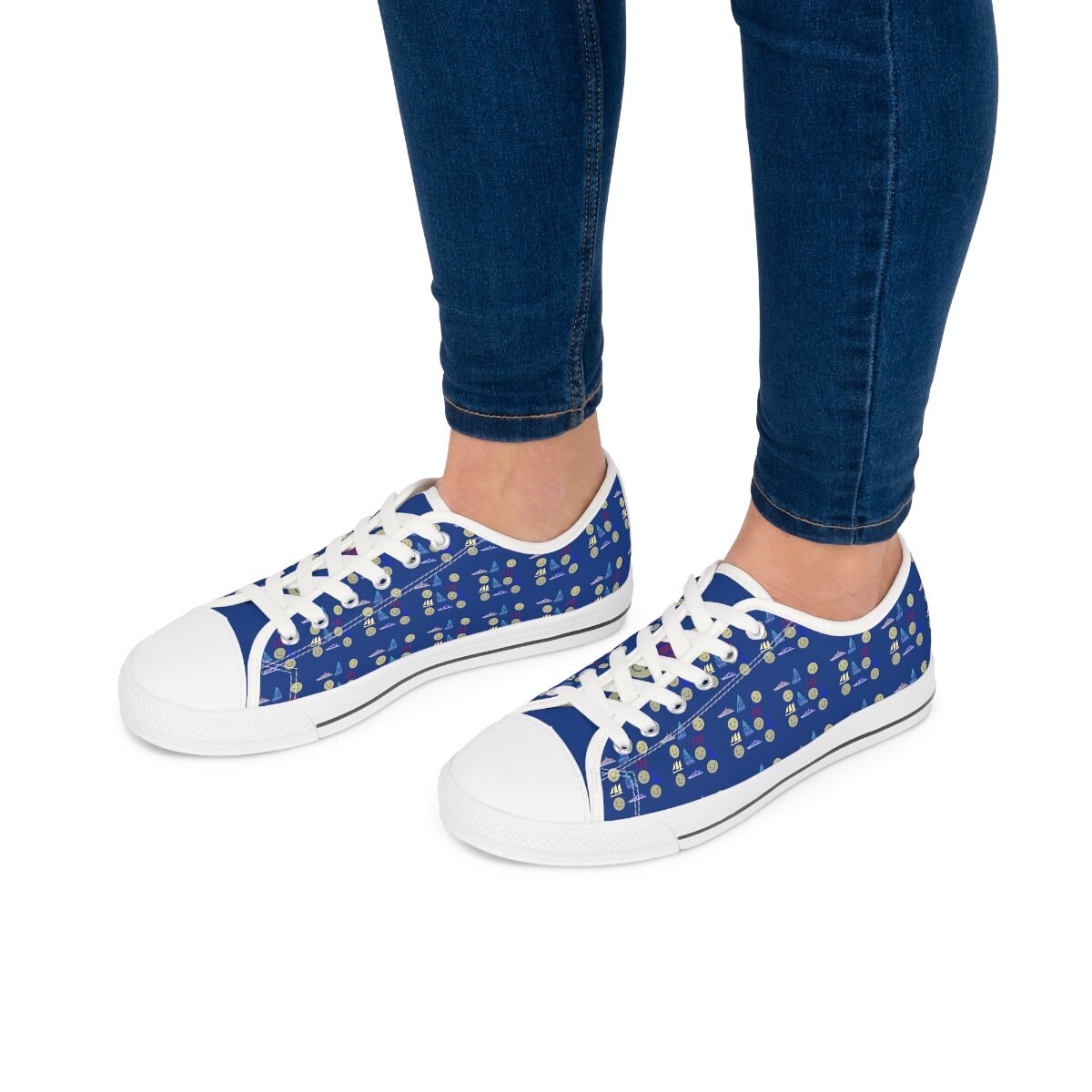 Women's Low Top Blue Sneakers