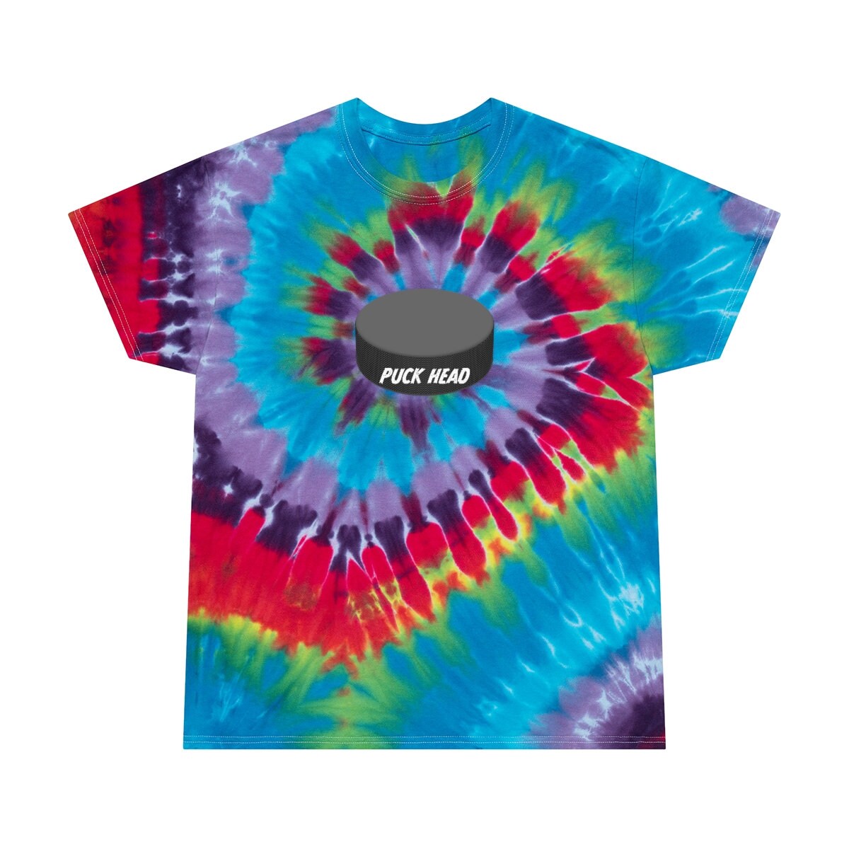 Puck Head Tie-Dye Tee, Spiral T-shirt