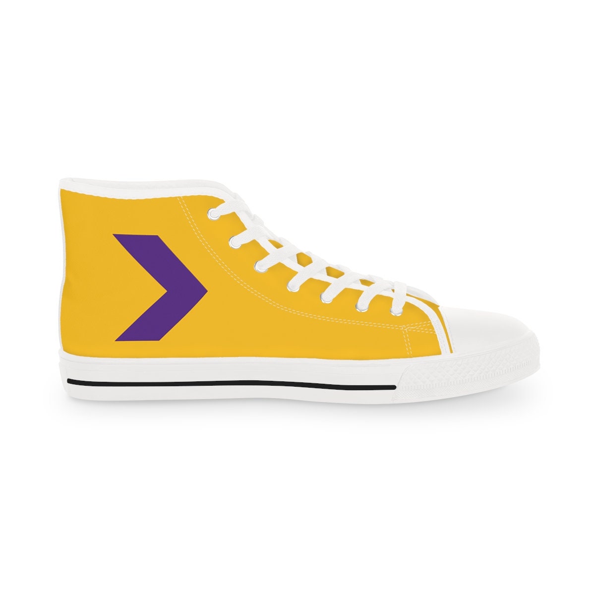 Men's Purple and Gold High Top Sneakers