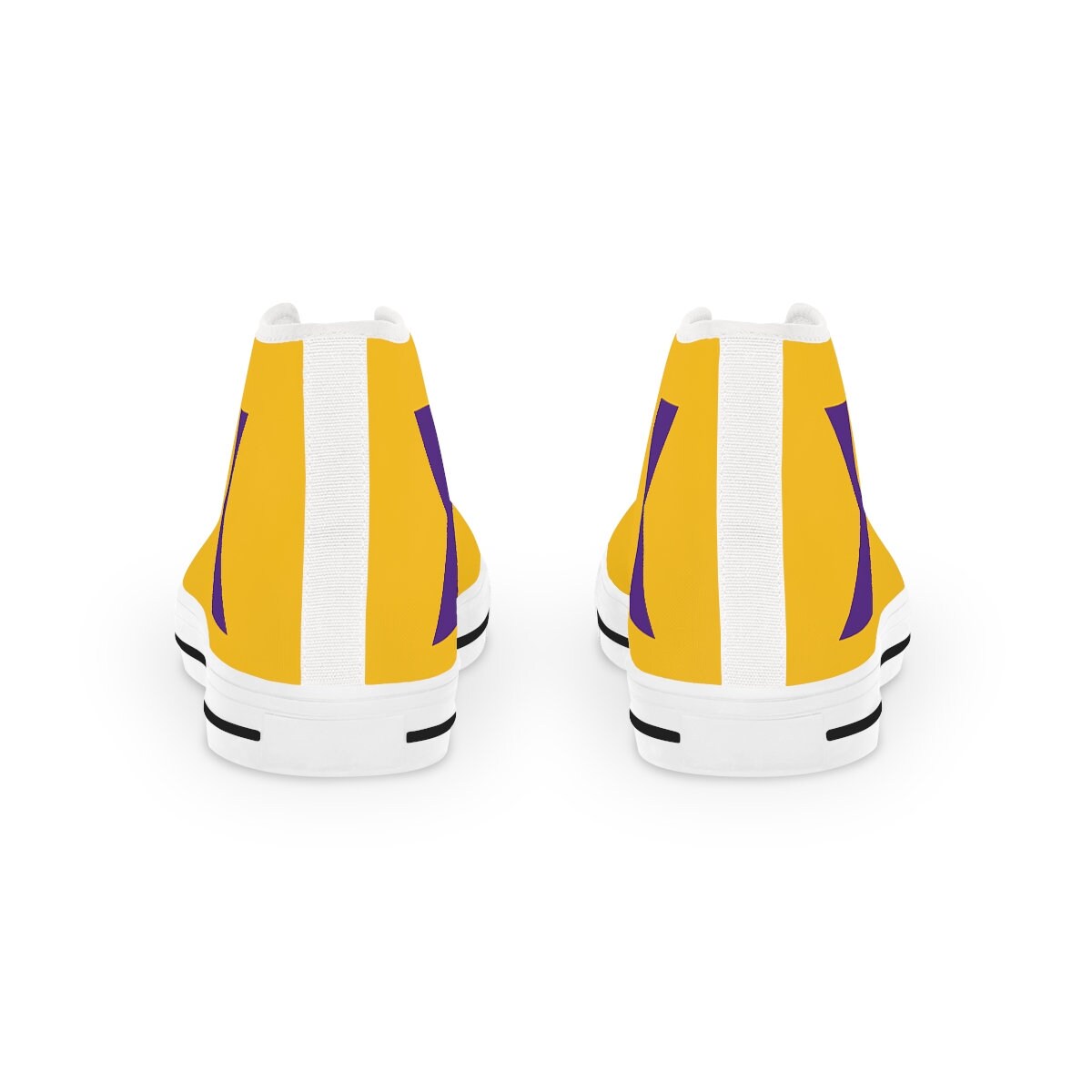 Men's Purple and Gold High Top Sneakers
