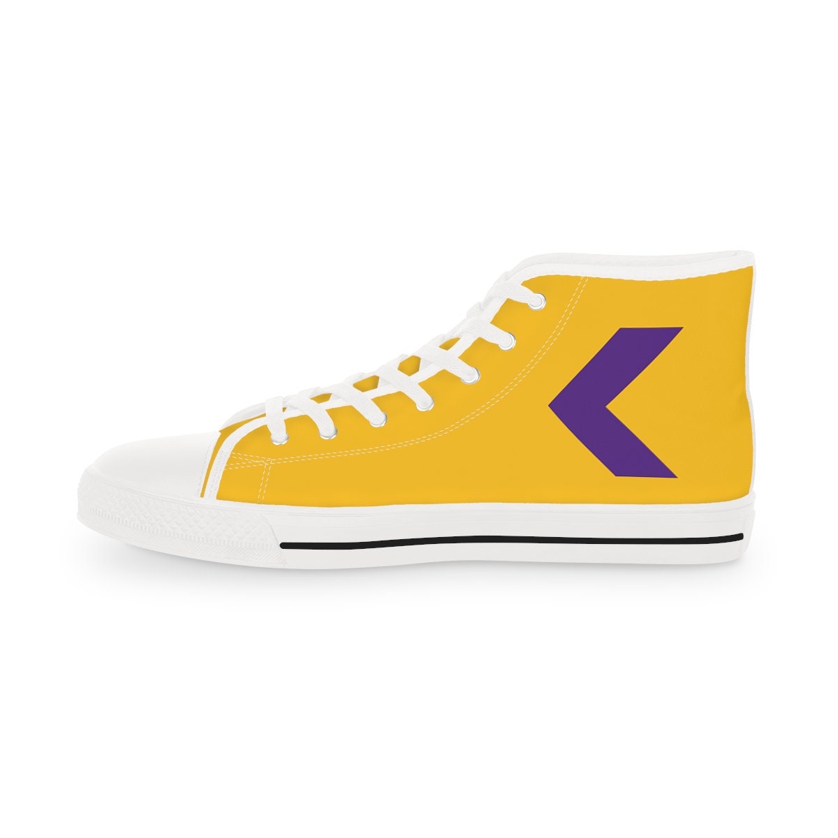 Men's Purple and Gold High Top Sneakers