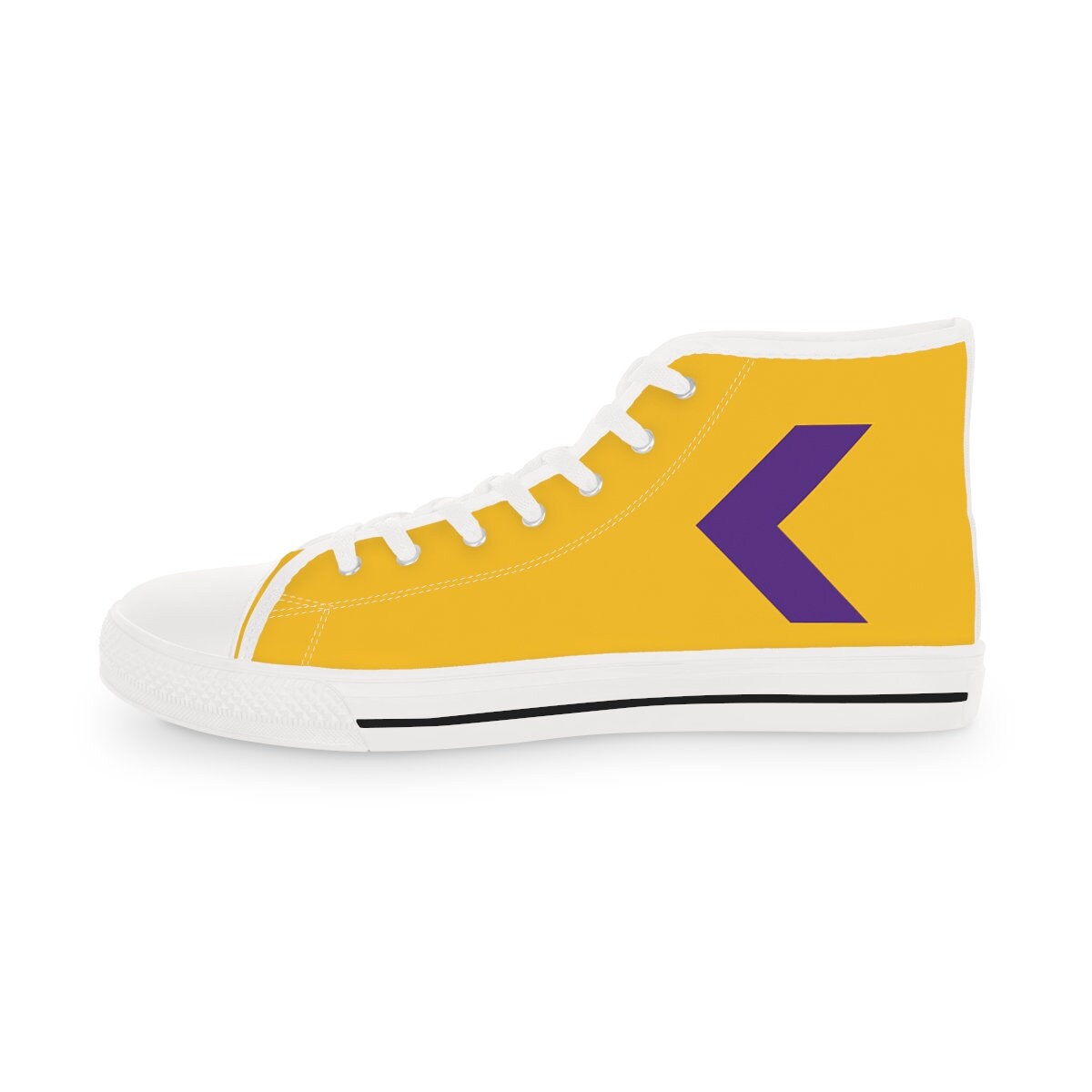 Men's Purple and Gold High Top Sneakers