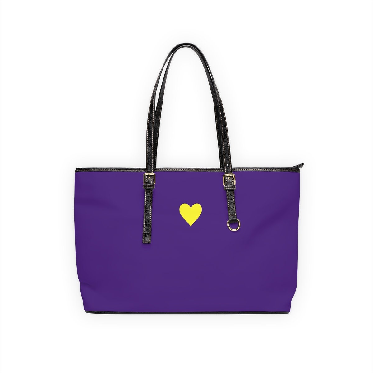 Purple Leather Shoulder Bag