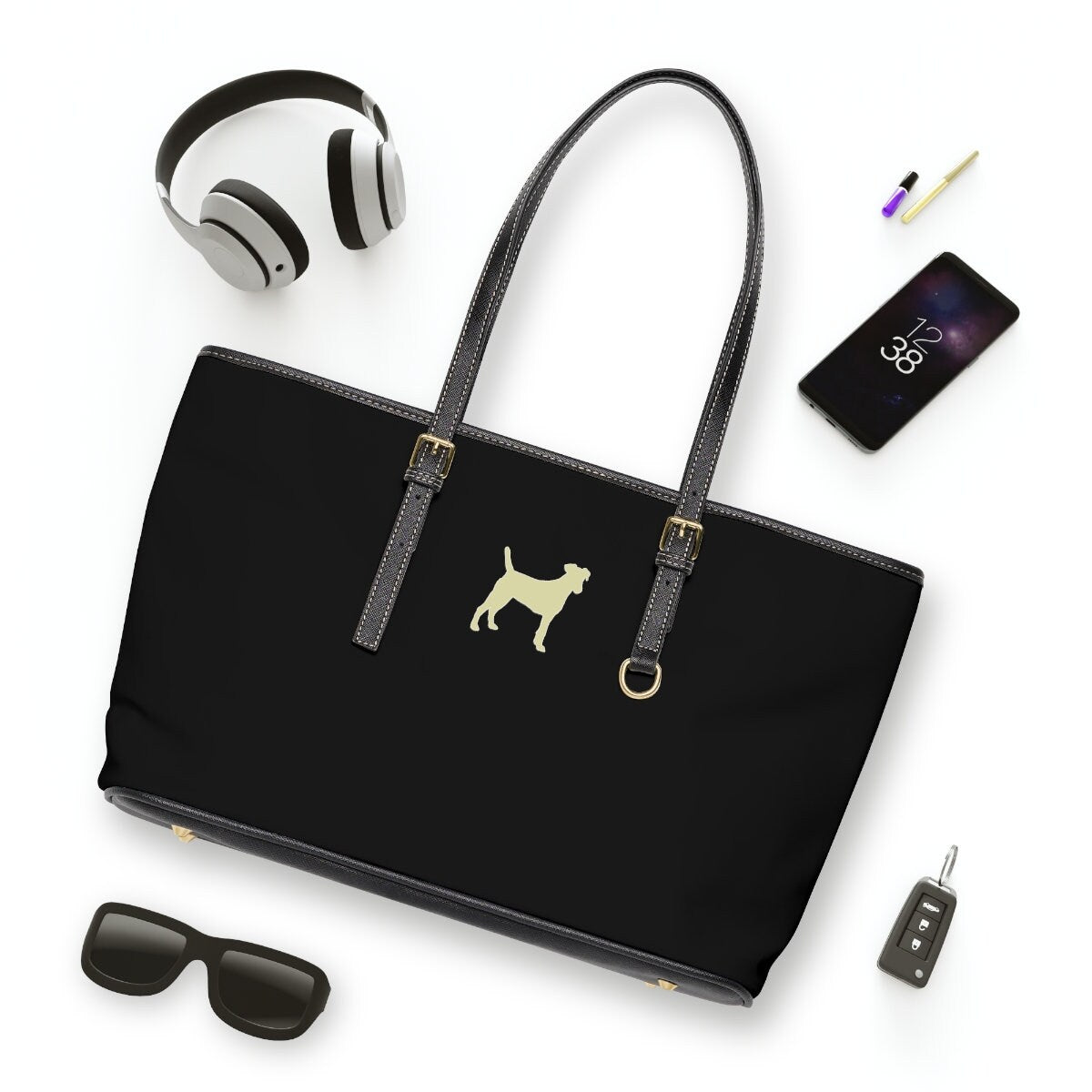 Black Leather Shoulder Bag