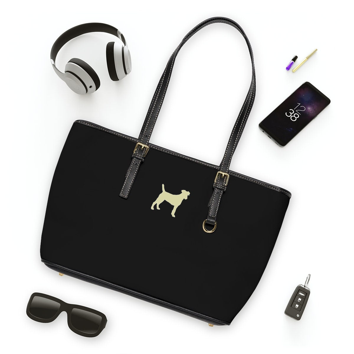 Black Leather Shoulder Bag