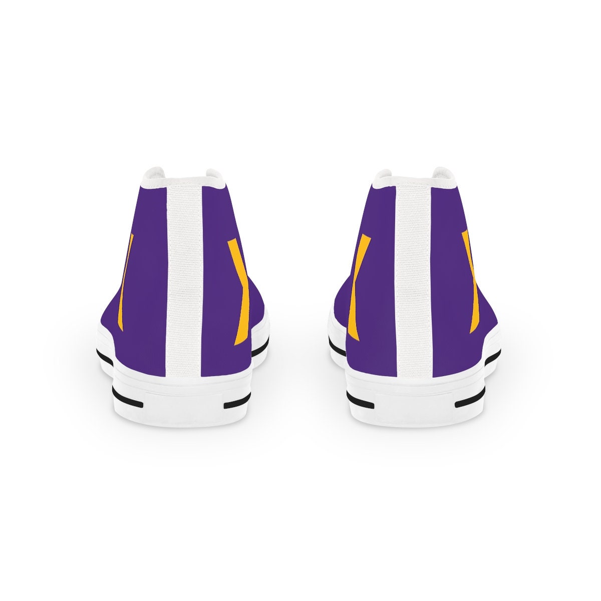 Men's Purple and Gold High Top Sneakers