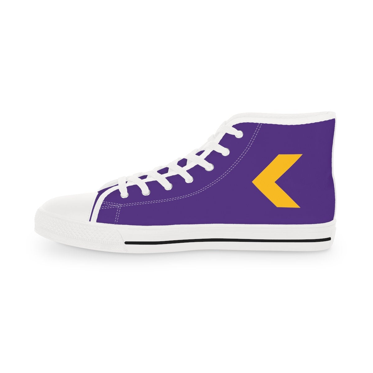 Men's Purple and Gold High Top Sneakers