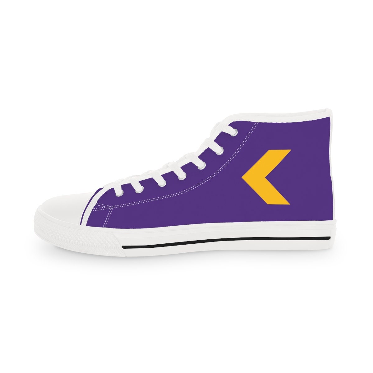 Men's Purple and Gold High Top Sneakers