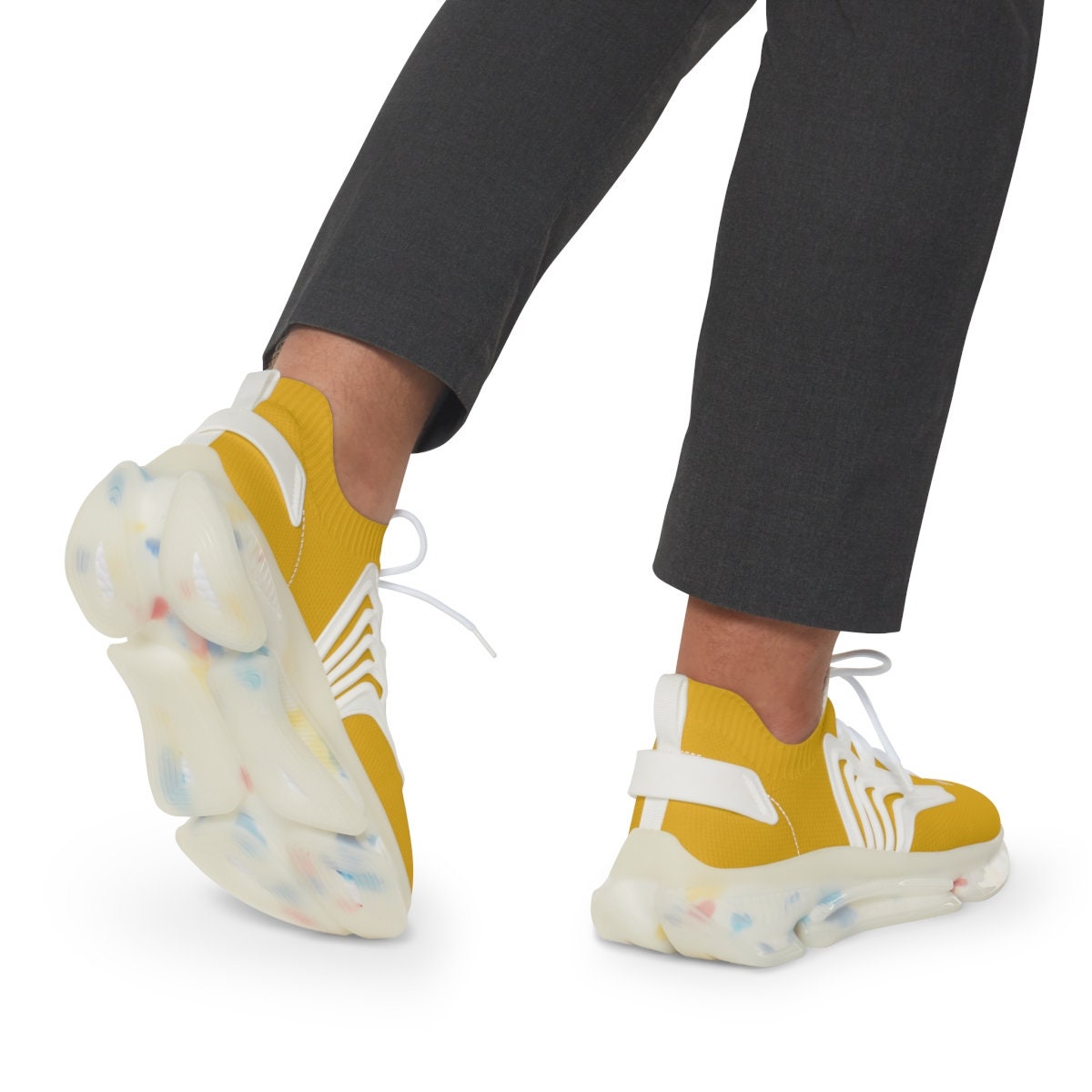 Men's Mesh Sports Yellow Sneakers