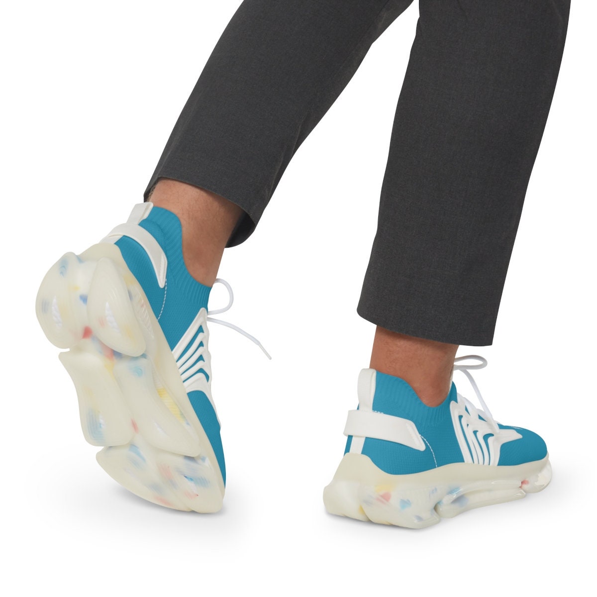 Men's Mesh Sports Turquoise Sneakers