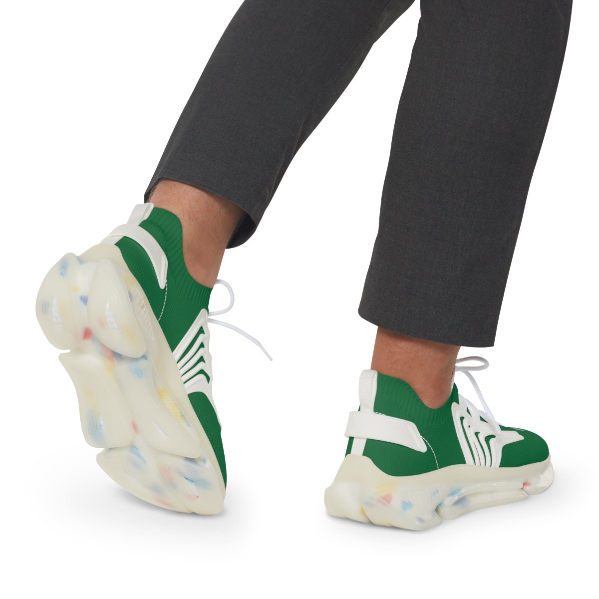 Men's Mesh Sports Green Sneakers