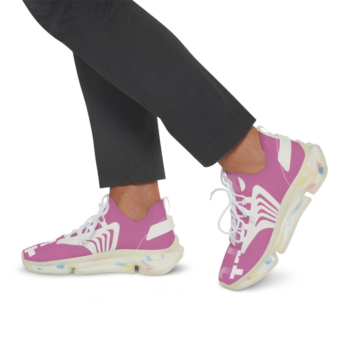 Men's Mesh Sports Pink Sneakers