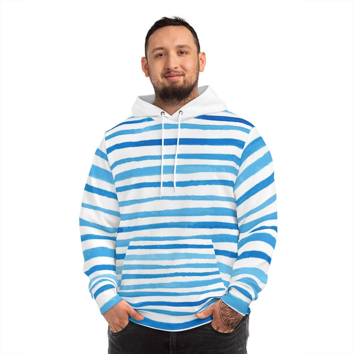 Blue Stripe Hoodie