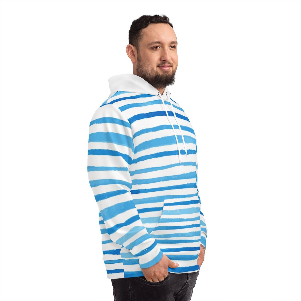 Blue Stripe Hoodie