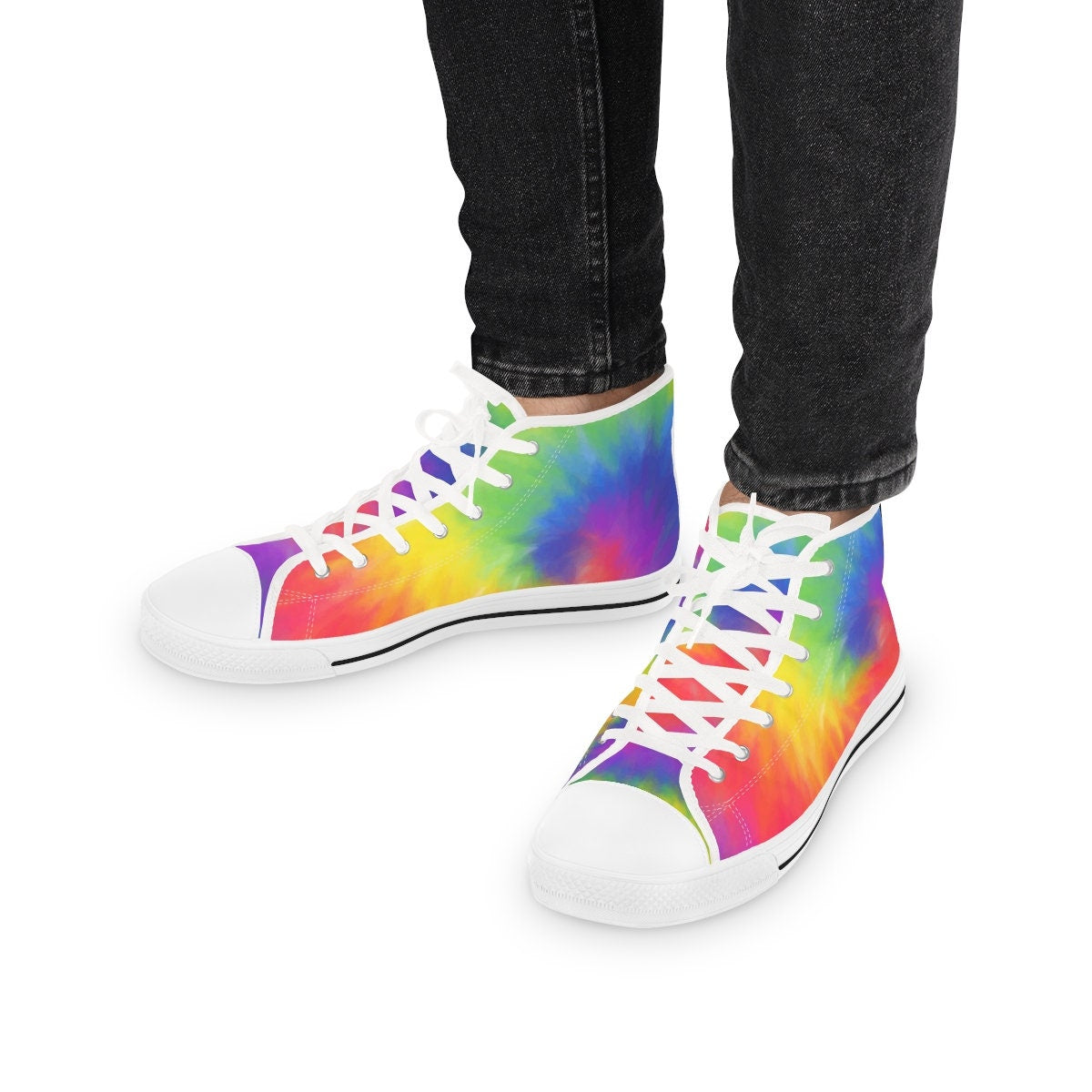 Men's Rainbow High Top Sneakers