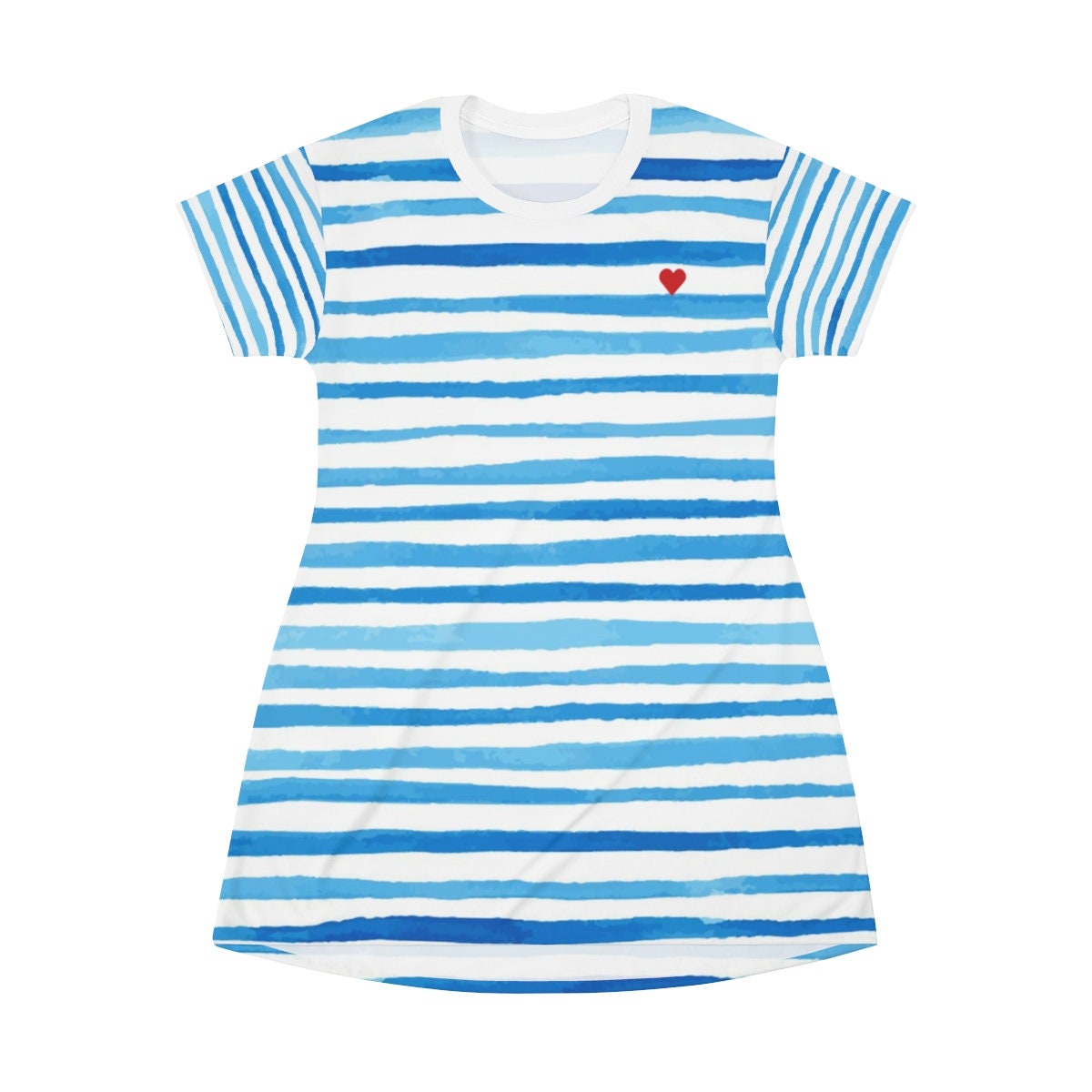 Blue Stripe T-Shirt Dress