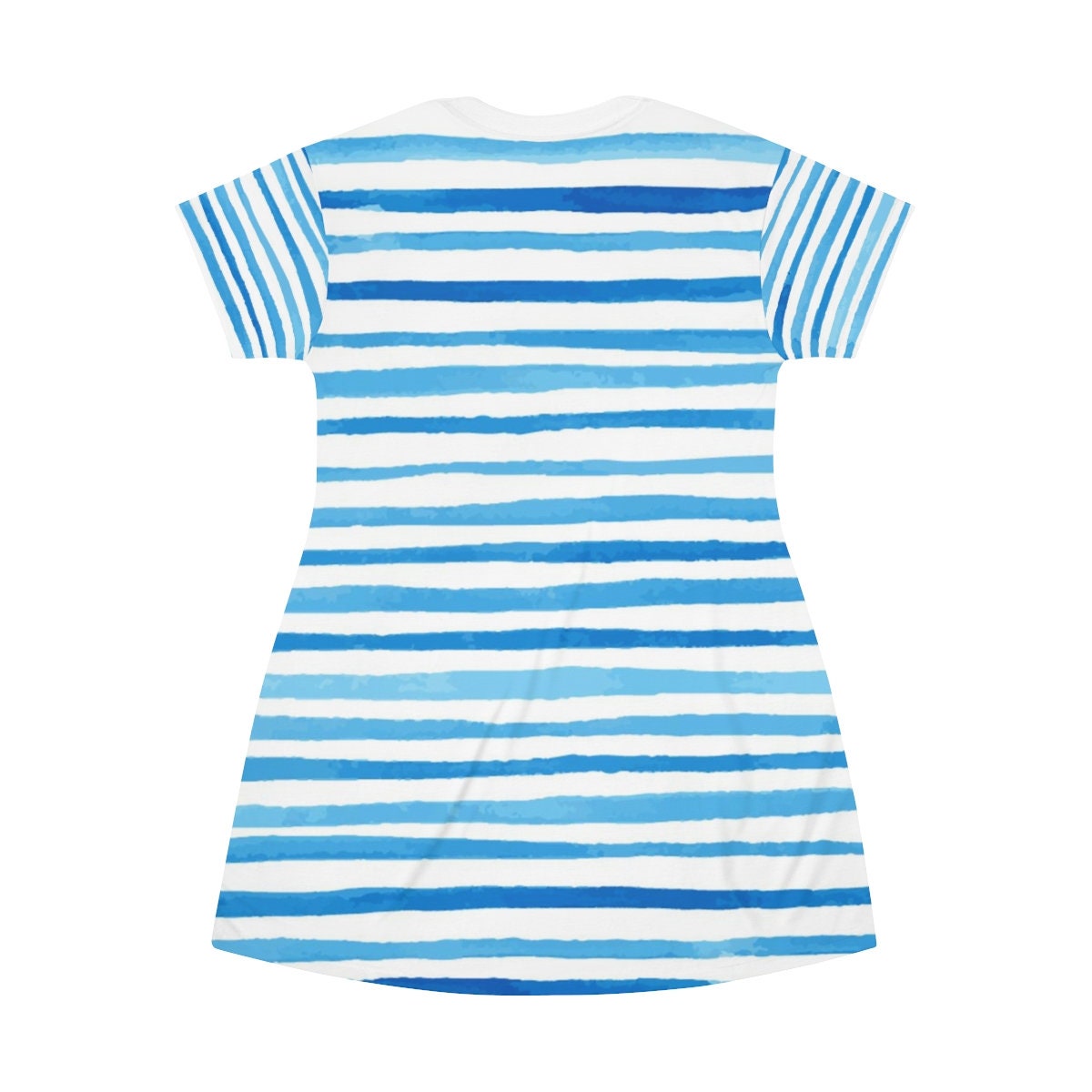 Blue Stripe T-Shirt Dress