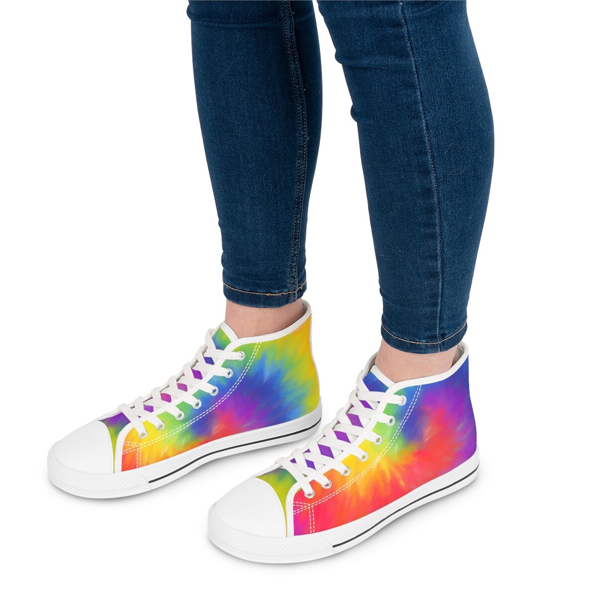 Women's High Top Rainbow Sneakers
