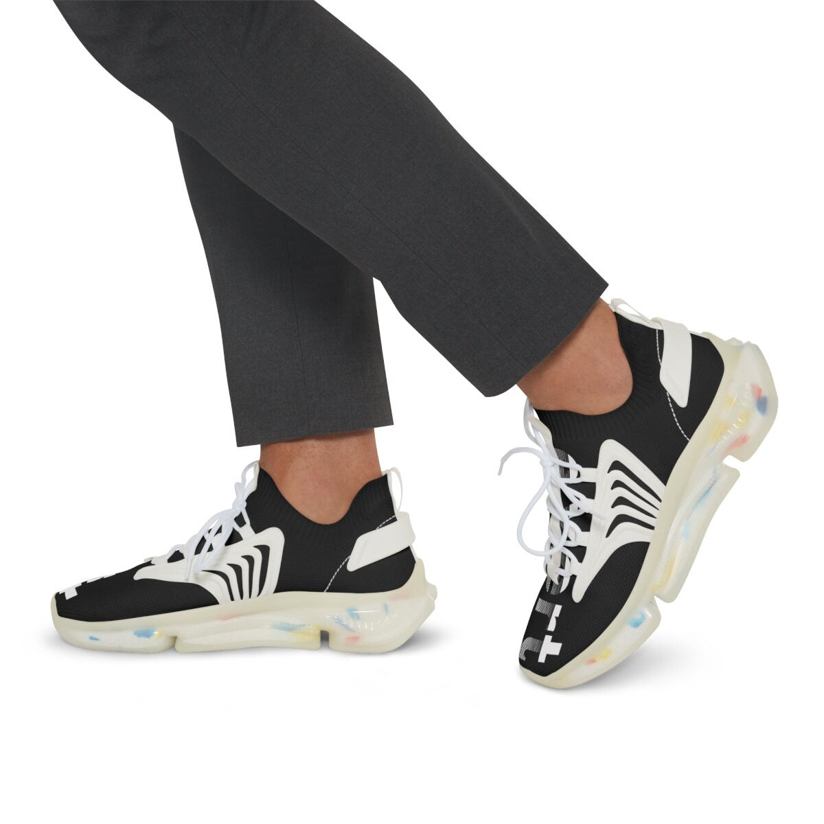Men's Mesh Sports Black Sneakers