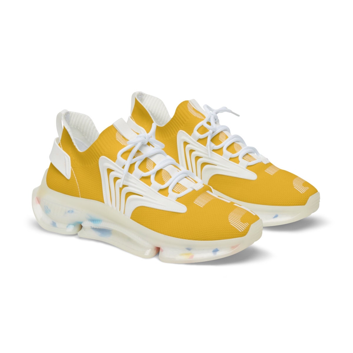 Men's Mesh Sports Yellow Sneakers