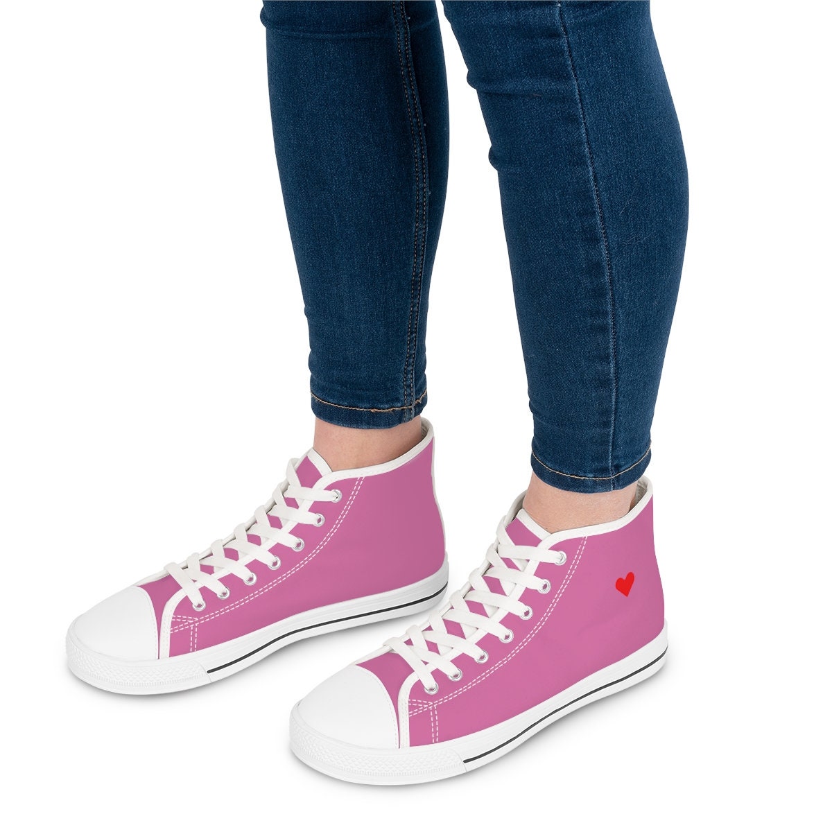 Women's Pink High Top Sneakers