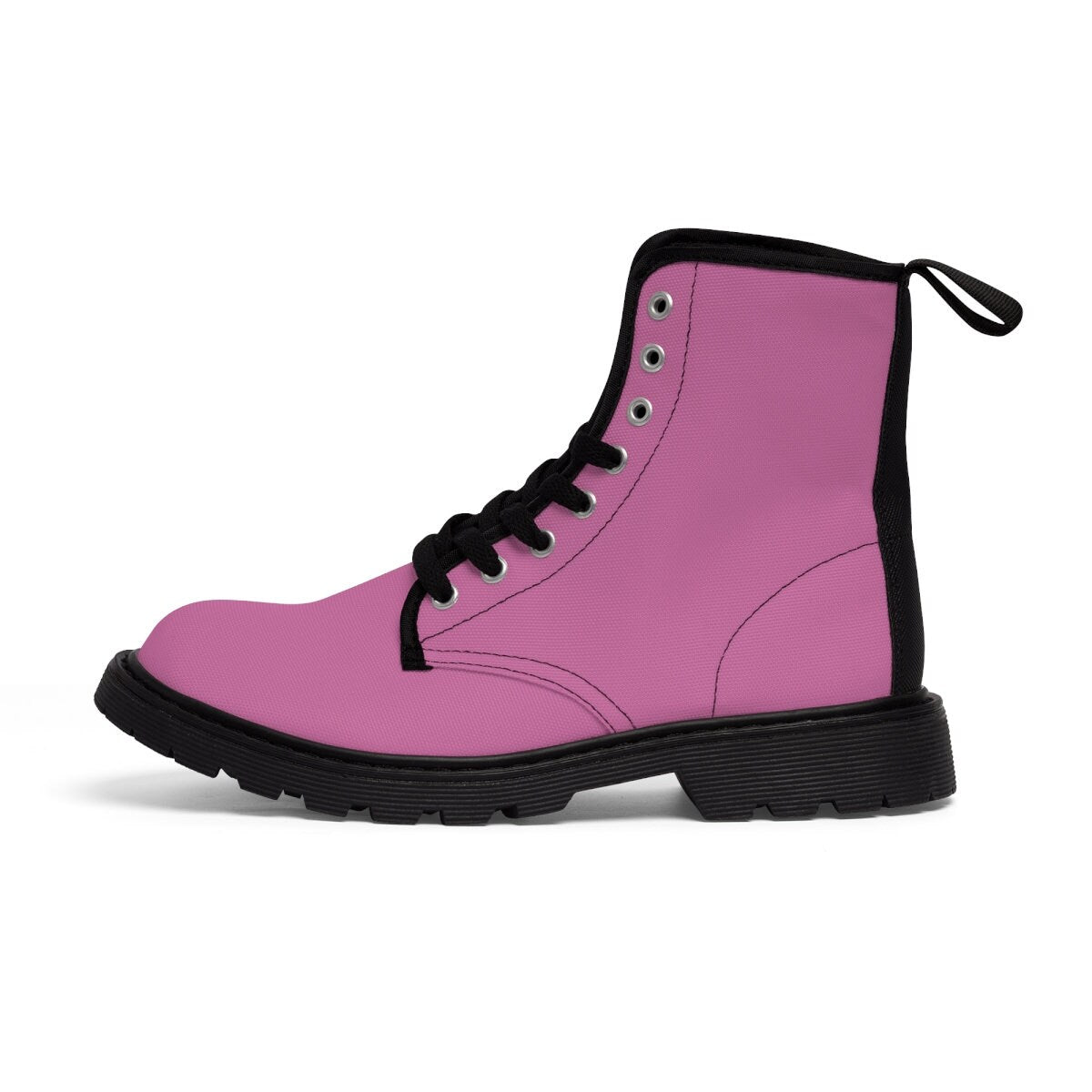 Women's Pink Canvas Boots
