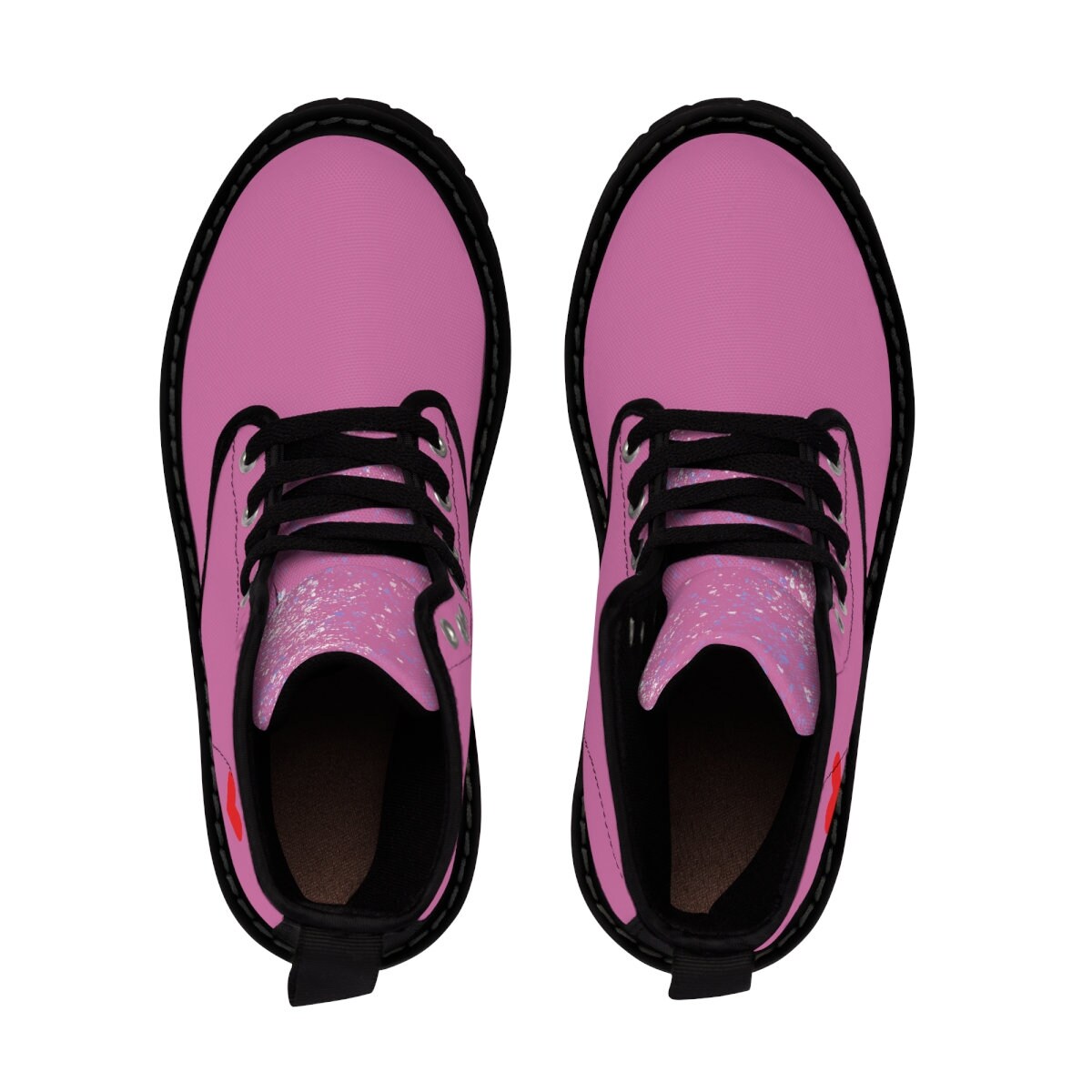 Women's Pink Canvas Boots