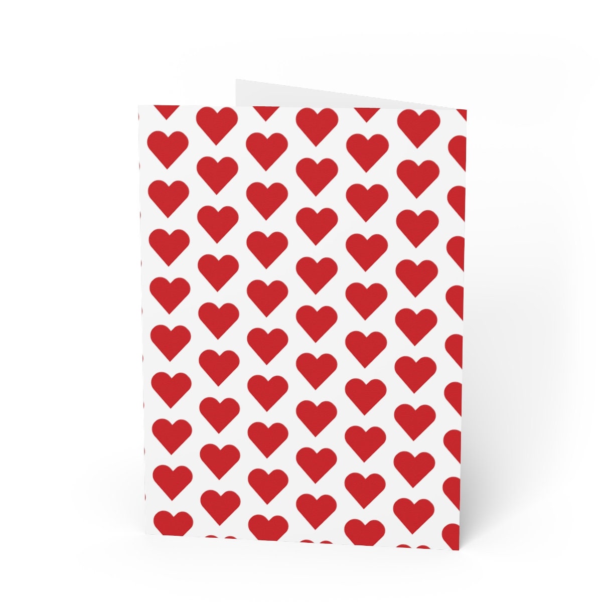 Folded Greeting Cards with Hearts