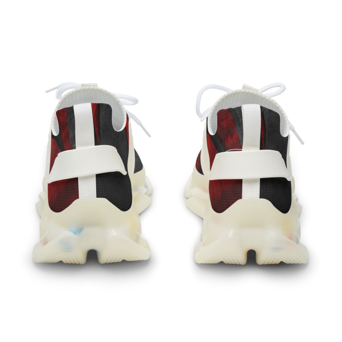 Men's Black and Red Sports Sneakers