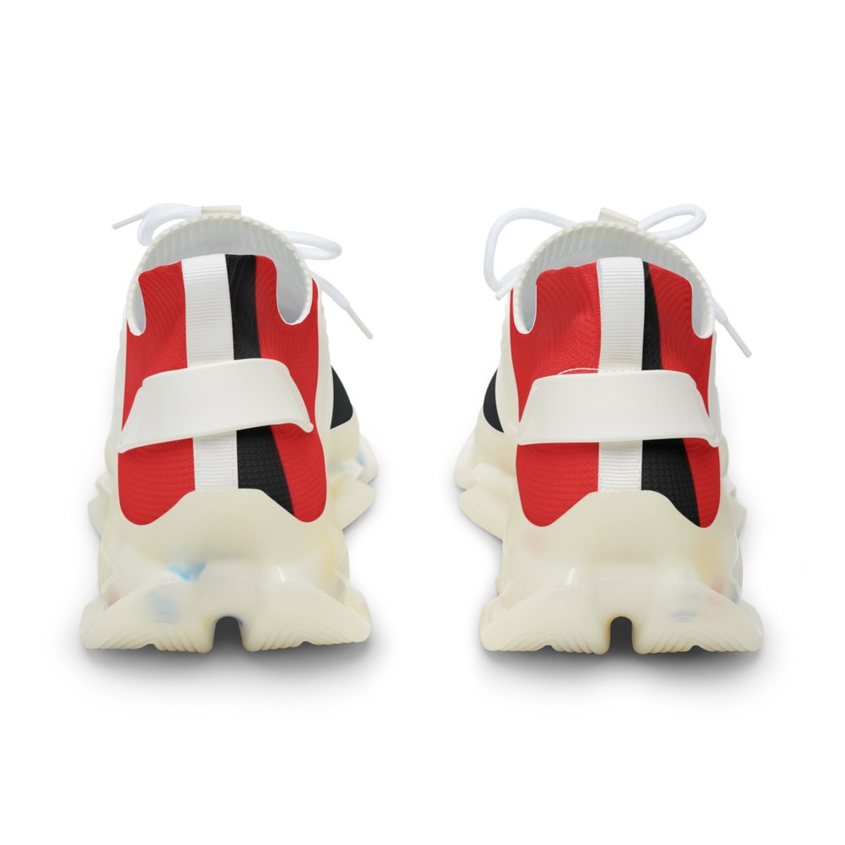 Men's Black and Red Sports Sneakers